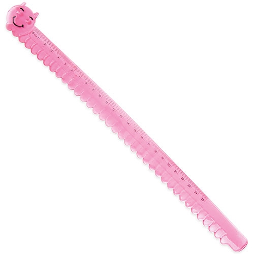REGLA FLEXIBLE GUSANITO ROSA