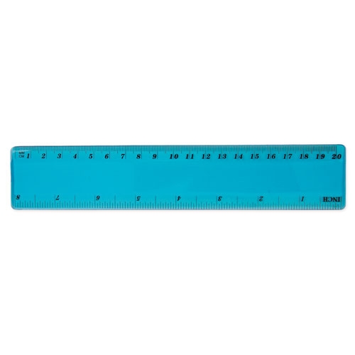 REGLA FLEXIBLE 20 CM AZUL