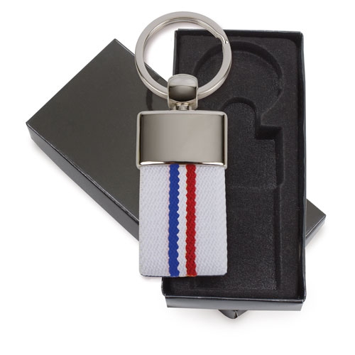 LLAVERO CINTURON BANDERA FRANCIA BLANCO