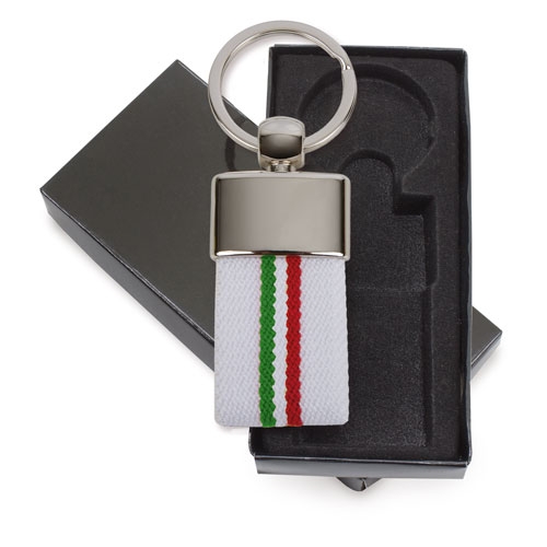 LLAVERO CINTURON BANDERA ITALIA BLANCO